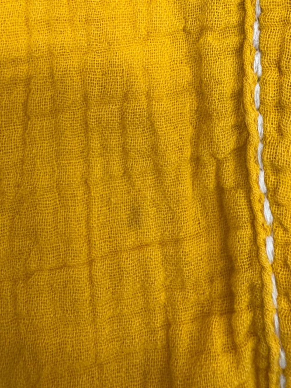 Avec Les Filles Mustard Yellow Cropped Gauze Button-Down Shirt - Picture 9 of 9